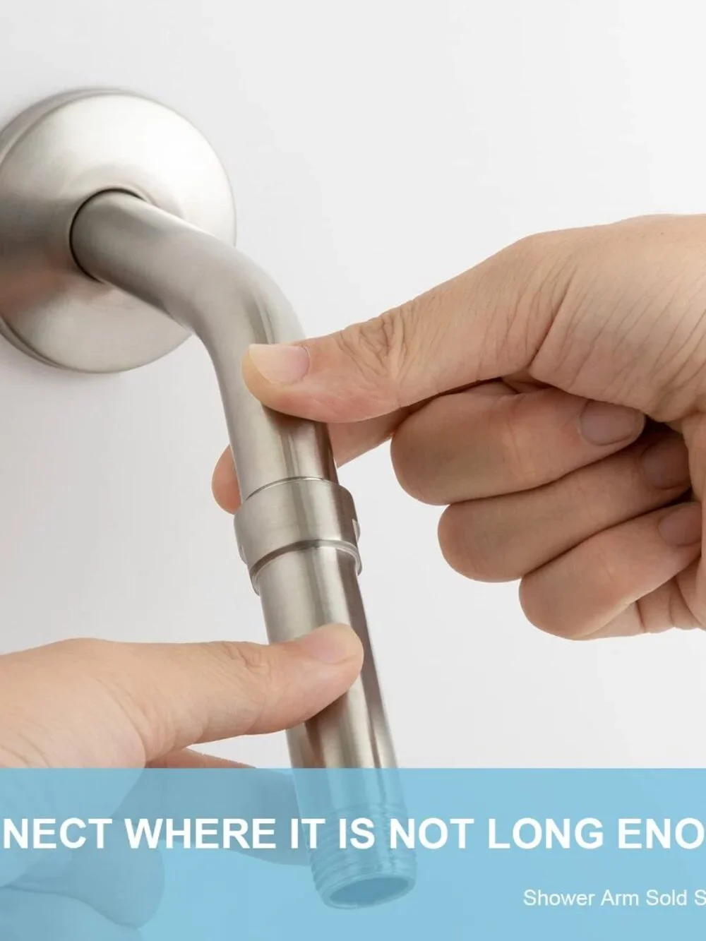 OFFO Shower Head Extension Arm 3 in, Brushed Nickel Shower Arm Extension Shower